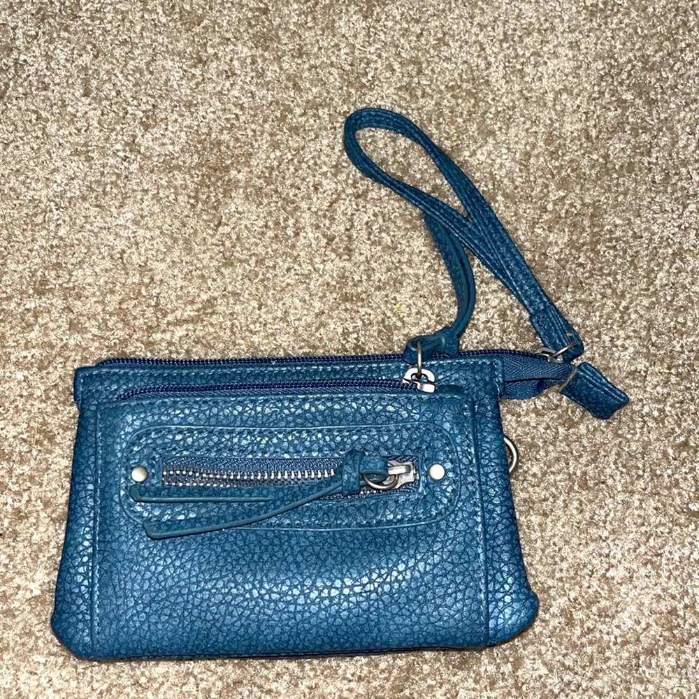 Blue wrist bag